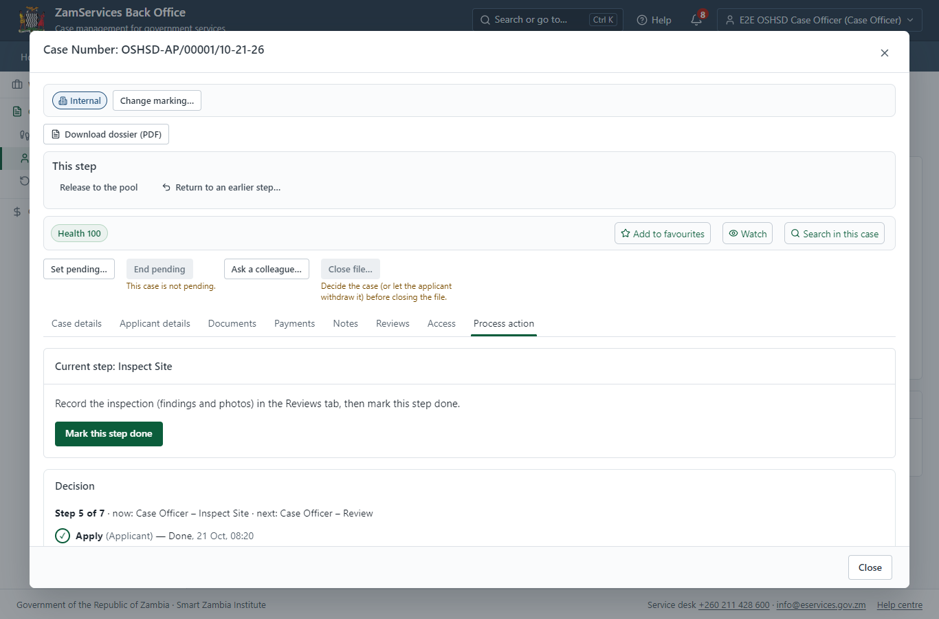 Conduct Inspection, Generate Report Findings (desktop)