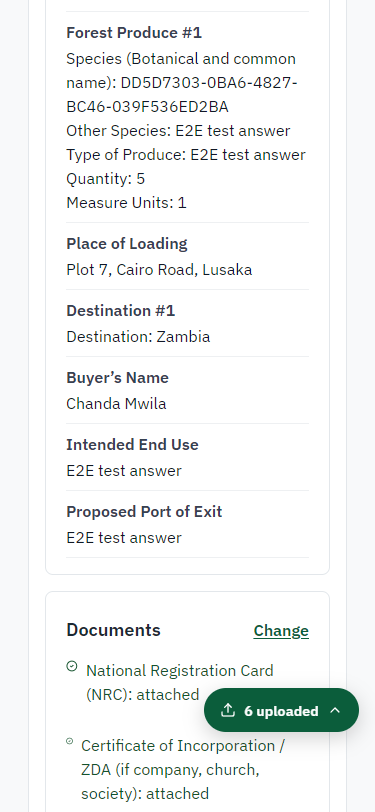 Check the answers and confirm the declaration (375 px phone)
