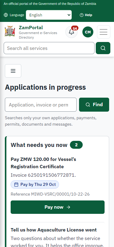 Pay the registration fee (375 px phone)