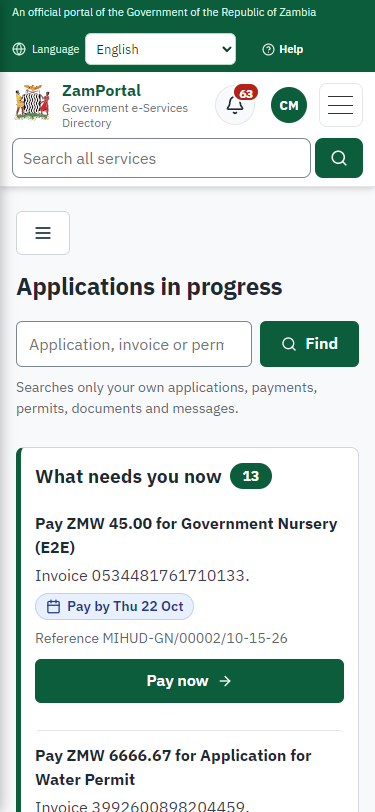 Pay the permit fee (375 px phone)