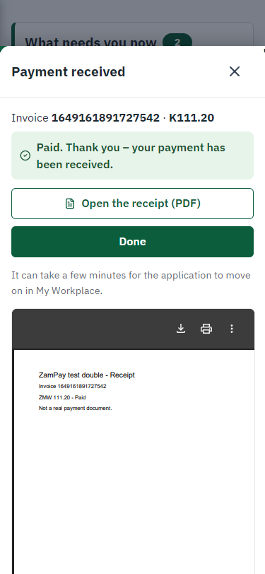 Payment received (375 px phone)